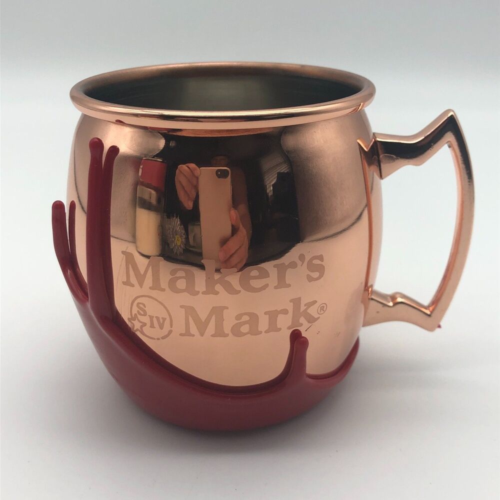 Makers Mark Bourbon Red Wax Dipped Moscow Mule Copper Mug KY